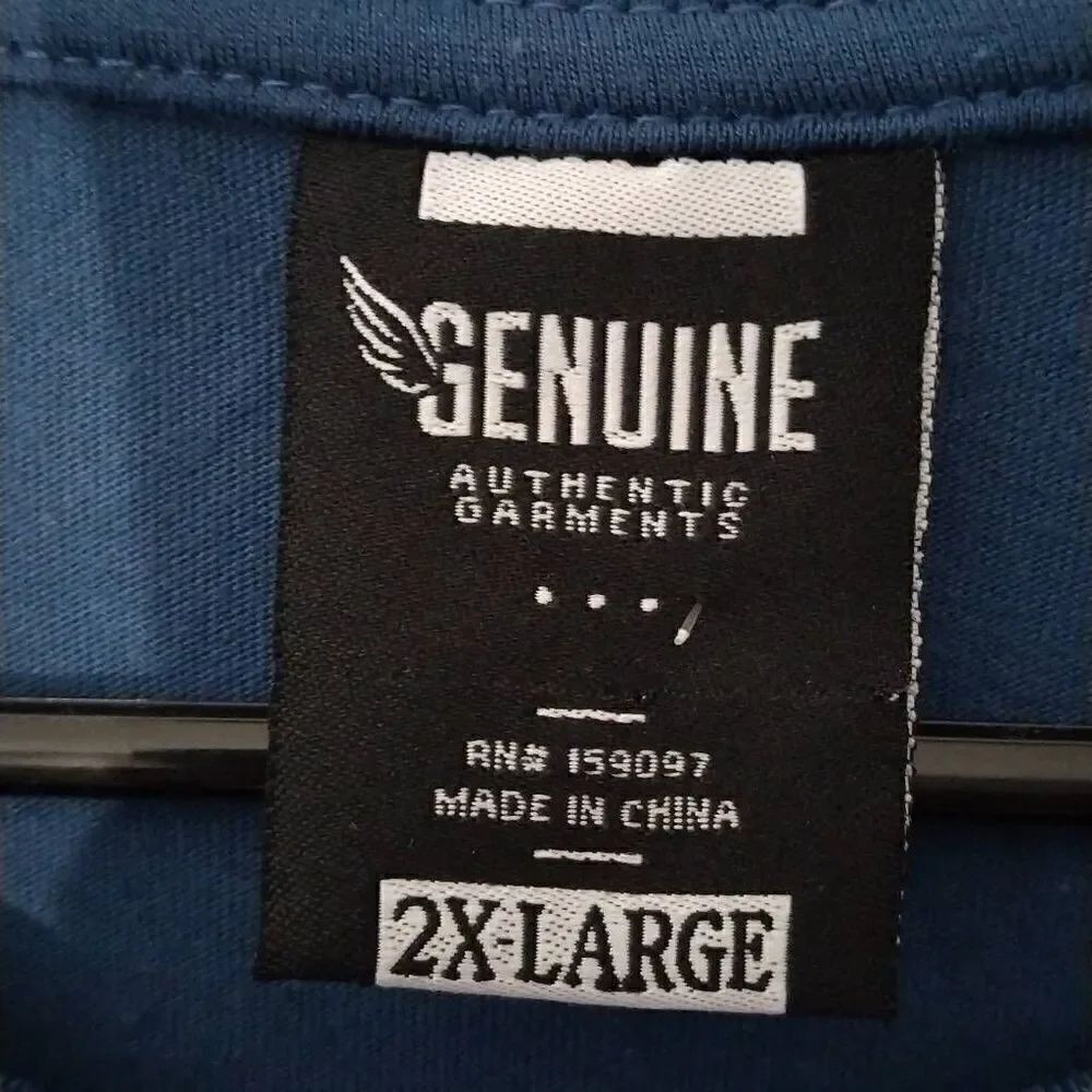 Make Money Not War Tshirt by Genuine Garments, XXL, Blue NWOT - Picture 3 of 7